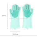 Silicone Dish washing gloves with brush